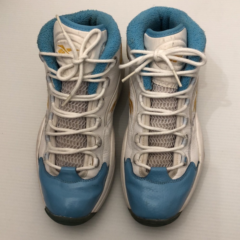 REEBOK QUESTION MID HOME IVERSON DENVER NUGGETS BASKETBALL SNEAKERS MENS S 9.5 - Picture 2 of 16